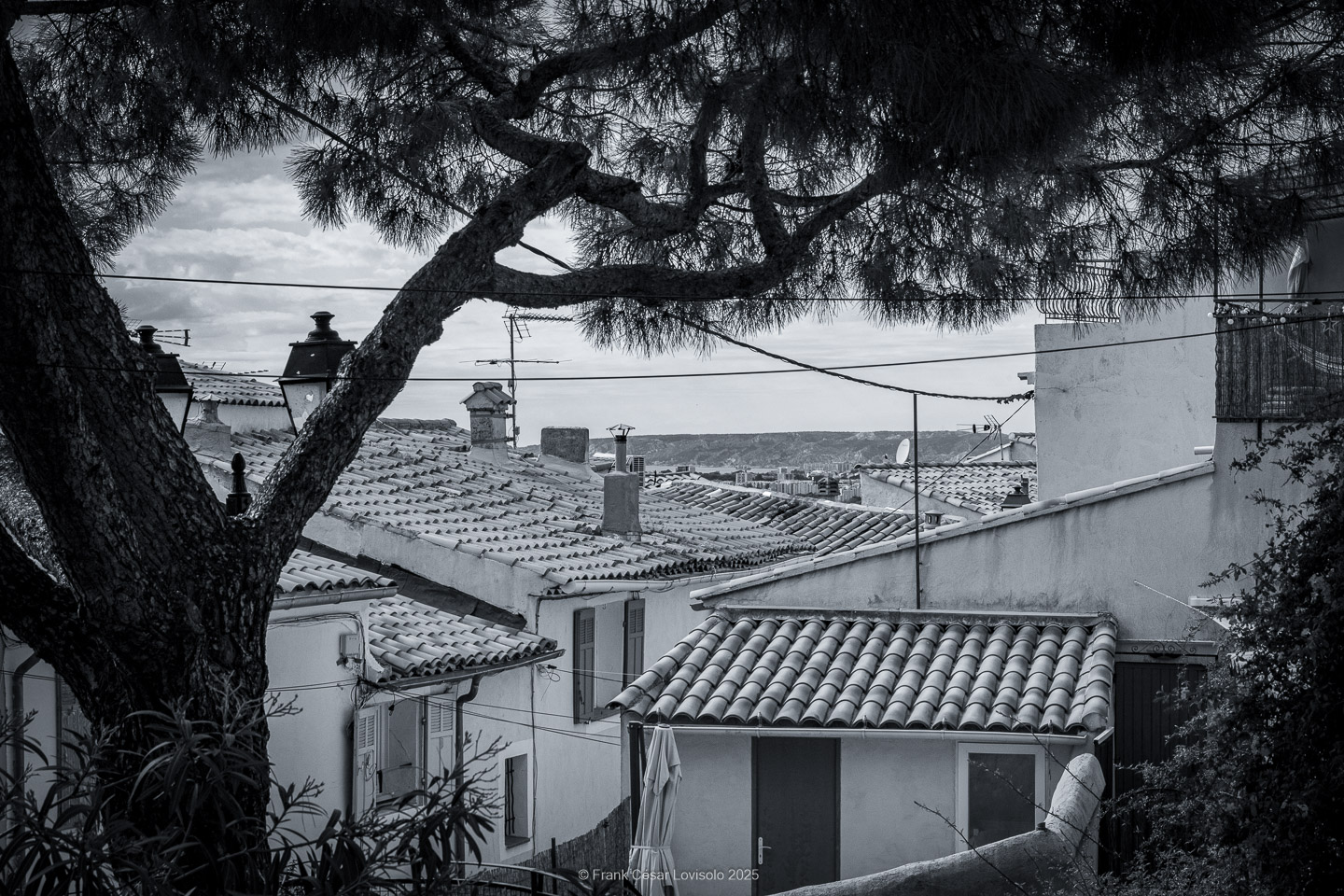 Allauch,Provence - Voyage - Frank César LOVISOLO - Allauch : Un nom qui résonne comme une chanson claire au cœur des collines provençales. Quand on le prononce, il semble que le vent s’y accroche, qu’il prolonge la dernière syllabe dans un souffle chaud ou vif quant aux saisons. Allauch, c’est la lumière du matin qui se pose sur les toits de tuiles d'argile orange, c’est le soir qui descend doucement sur les moulins ; c’est le parfum des pins mêlé à celui de la farigoule et du romarin. Ce village, suspendu entre ciel et mer, n’est pas seulement un espace géographique : il demeure un temps continu, une respiration de mémoire. Ici, l’histoire humaine s’est enracinée très tôt. Des vestiges antiques témoignent de la présence romaine, puis le Moyen Âge a dressé sur la colline son château, forteresse protectrice dont les ruines veillent encore.