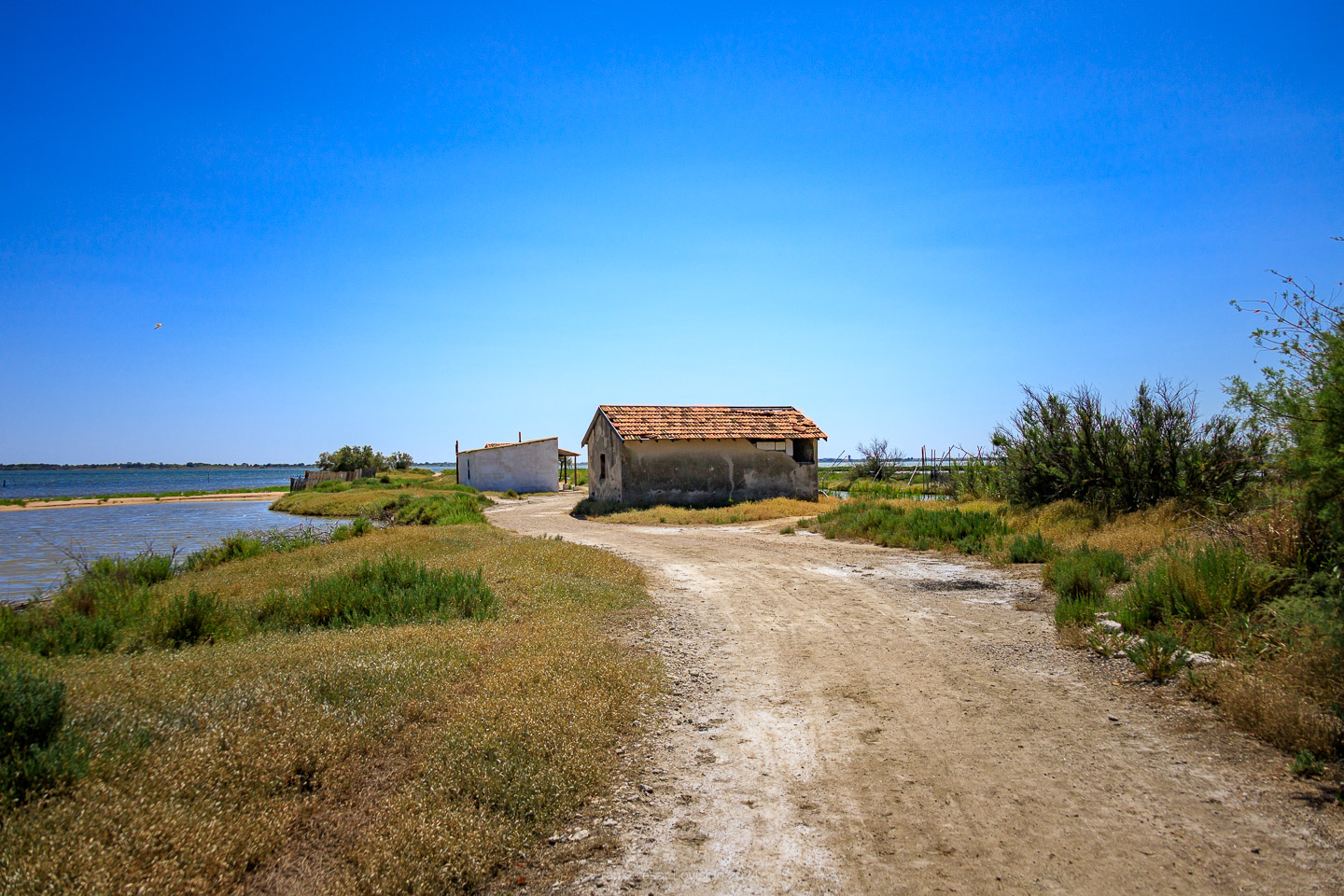 La Pointe du Salaison,Étang de l'Or,Mauguio,Jacques Sourth - Voyage - Frank César LOVISOLO - Ballade bucolique, jusqu'à la Pointe du Salaison, située sur l'Etang de l'Or à 4km de Mauguio et, quasiment, en face de La Grande-Motte qui, avec son incomparable architecture traditionnelle à la région, a su retenir les touristes, sandales-chaussettes, peu propices à la rêverie et néfastes à la photographie!