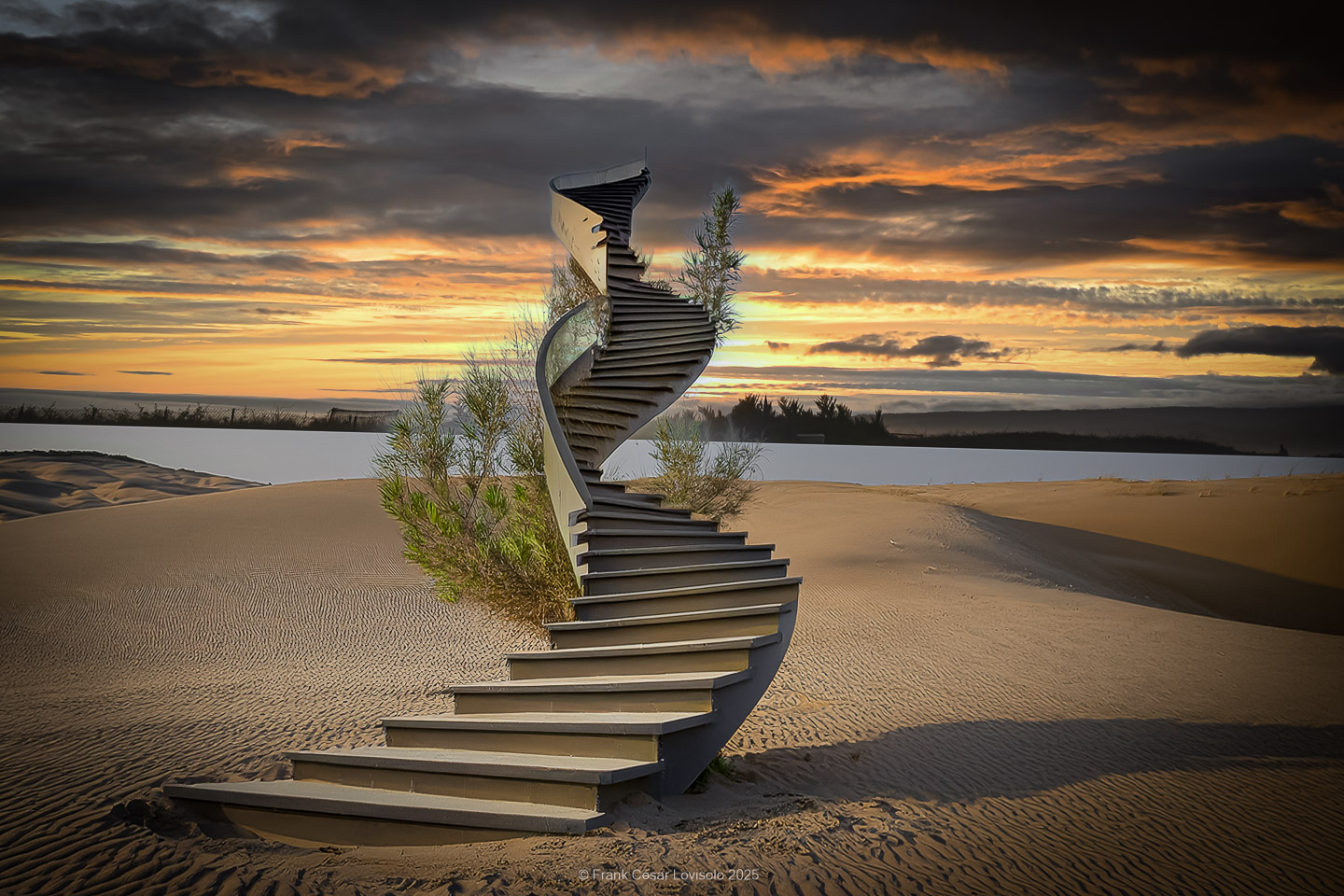 Stairway to watch a sunset.