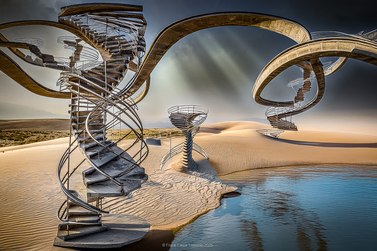 A bridge to disorient the seagulls.