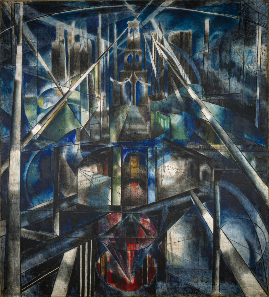 Il Ponte di Brooklyn, 1919-20, uno dei temi più ricorrenti dell'opera artistica di Stella
