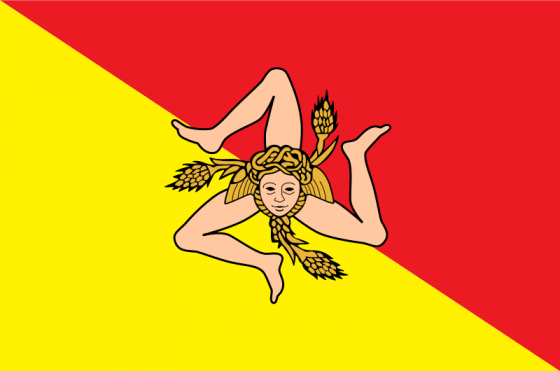 Drapeau officiel de la région de la Sicile