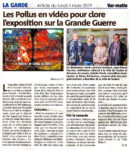«Les Danseurs du Chemin des Dames» au Musée Jean Aicard: l'article dans Var-Matin 1 Var Matin Article du 4 mars 2019