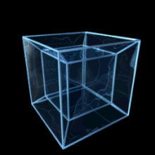 Hypercube en rotation