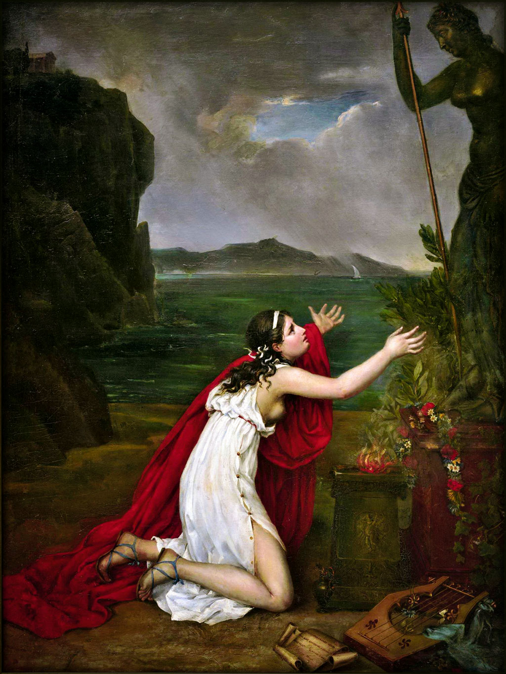 Sappho priant Aphrodite, Georgios Margaritis, vers 1843