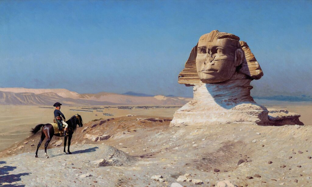 Bonaparte devant le Sphinx par Jean-Léon Gérôme.
Danse orientale