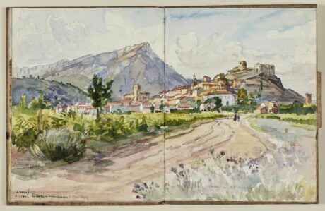 Mont Coudon - Nozal, Alexandre (n.1852-08-07 - d.1929), Carnet à dessins n°6 (Titre principal), 1904-05. Aquarelle, crayon graphite et encre sur papier. Couverture en toile beige. Petit Palais, Musée des Beaux-Arts de la Ville de Paris.