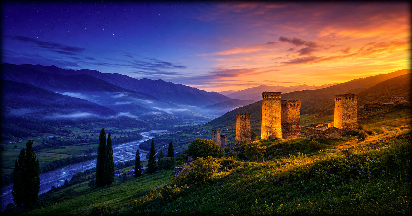 La photographie aux heures bleue et dorée - Tamari Gogichaishvili : - Géorgie Caucase