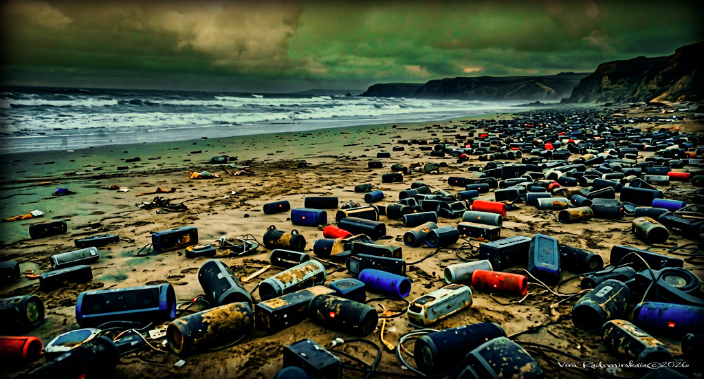 L'enceinte Bluetooth à la plage • Nuisances sonores  • pollution acoustique • motocyclettes bruyantes • qualité de vie estivale