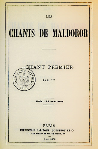 Lautréamont,Isidore Ducasse,Chants de Maldoror - Sauvage pour Lautréamont - Frank César LOVISOLO - Isidore Lucien Ducasse, connu sous le pseudonyme de Lautréamont, est une figure majeure et singulière de la littérature française du XIXᵉ siècle. Auteur d’une œuvre brève mais profondément novatrice, il est principalement reconnu pour Les Chants de Maldoror, texte radical qui annonce certaines des orientations esthétiques du symbolisme et, surtout, du surréalisme. Longtemps ignorée, son œuvre n’a été pleinement reconnue qu’au XXᵉ siècle. 